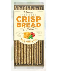 Crisps med ost, tomat & basilika, 130g