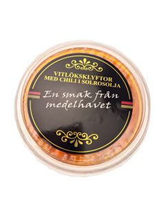 Chilimarinerade vitlöksklyftor, 200g