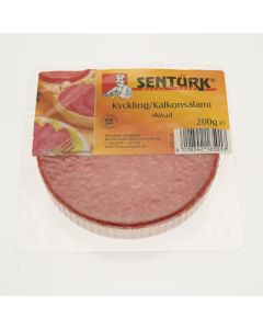 Kalkon/kycklingsalami, 200g