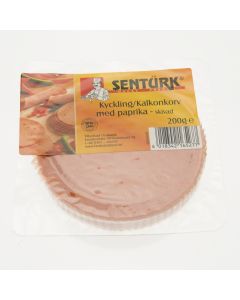 Kalkon/kycklingkorv paprika, 200g