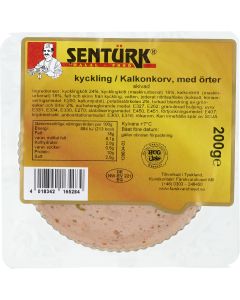 Kyckling/kalkonkorv örter 200g, Display