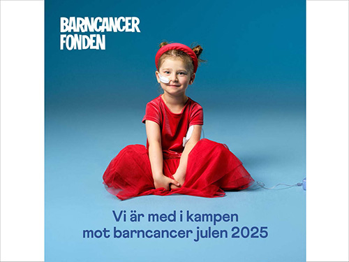 Vi är stolta över att vara med i kampen mot barncancer.